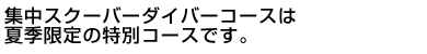 夏季限定の特別コースです。